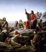 Carl Heinrich Bloch The Sermon on the Mount by Carl Heinrich Bloch Sweden oil painting artist